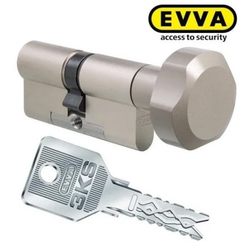 Цилиндр EVVA 3KS, L72, ключ-вертушка