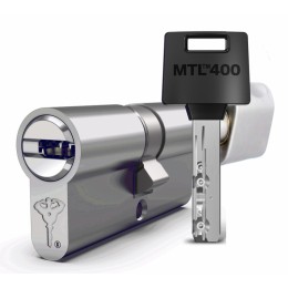 Цилиндр Mul-T-Lock MTL400 ключ-вертушка, флажок, никель