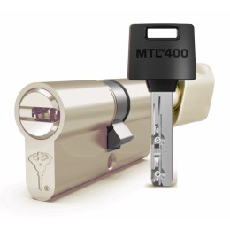 Цилиндр Mul-T-Lock MTL400 латунь, ключ-вертушка, флажок