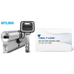 Цилиндр Mul-T-Lock MTL 800 ключ-ключ, флажок, никель