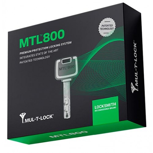 Цилиндр Mul-T-Lock MTL 800 ключ-ключ, шестеренка, никель