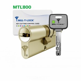 Цилиндр Mul-T-Lock MTL 800 ключ-ключ, флажок, латунь