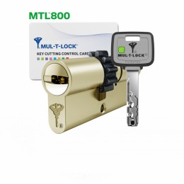 Цилиндр Mul-T-Lock MTL 800 ключ-ключ, шестеренка, латунь