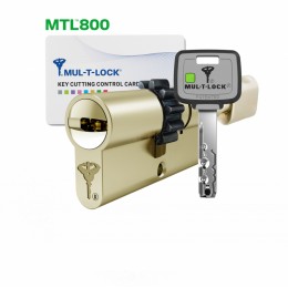 Цилиндр Mul-T-Lock MTL 800 ключ-вертушка, шестеренка, латунь